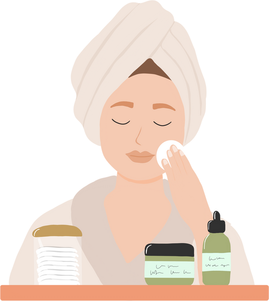 Skincare Routine Illustration